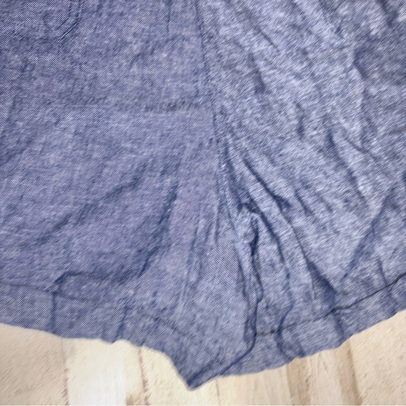 Old Navy Women's 4X Plus Size Shorts High Waisted Linen Blend Chambray Blue - Picture 14 of 16
